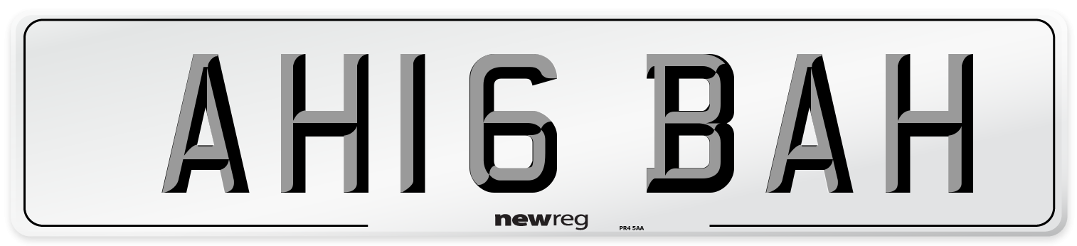 AH16 BAH Number Plate from New Reg